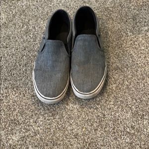 Gray van slip on